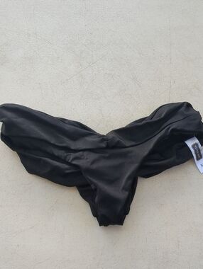 Nicolita Black Ruched Bikini Bottom